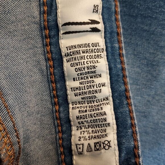 Indigo Rein Crop Capri Juniors Size 11 Skinny Pockets Stretch Blue Denim - Picture 9 of 13